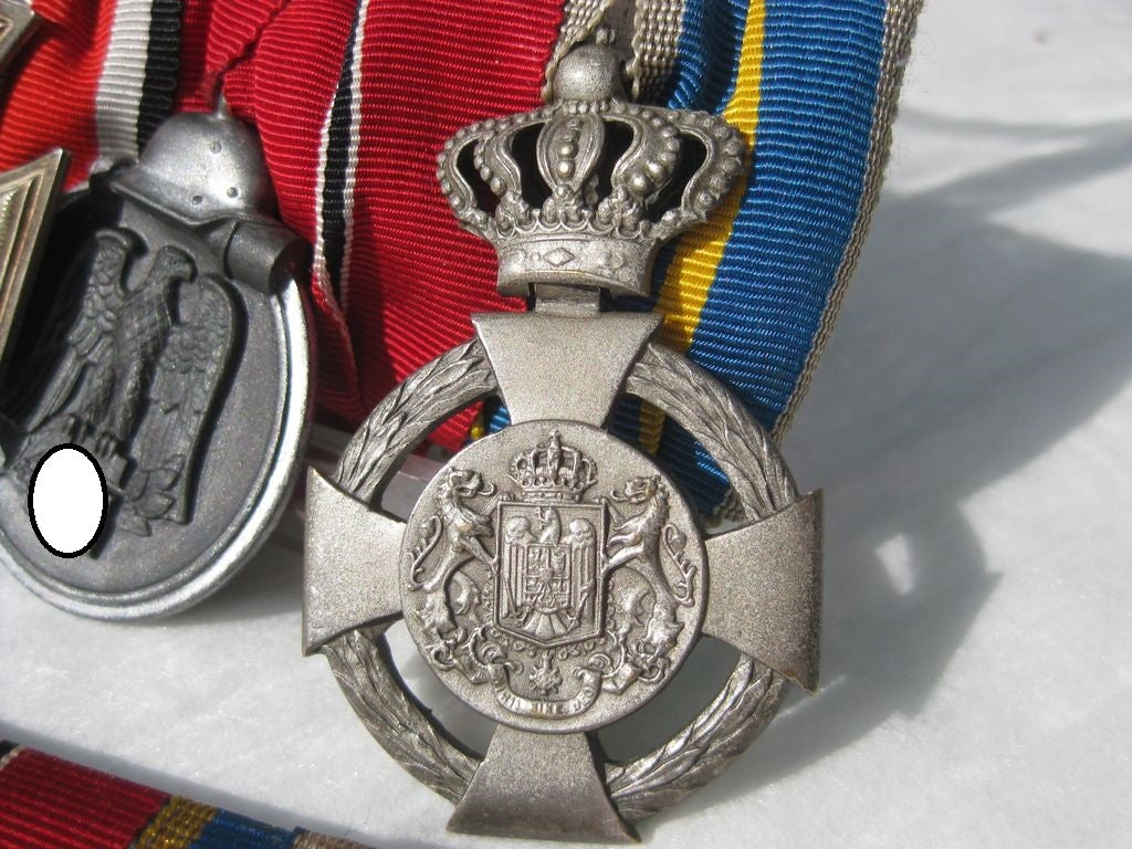 3er Ordensspange Eisernes Kreuz (EK2/39) Ostmedaille Medaille Winterschlacht im Osten 1914/42 Rumänien Verdienstkreuz  rumänischer Orden mit Feldspange