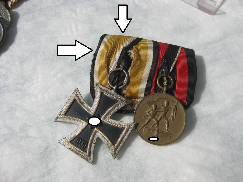 2er Ordensspange Eisernes Kreuz 2.Klasse 1939 EK2/39 Orden HEER Wehrmacht Einmarschmedaille 1.Oktober 1938 Sudetenmedaille