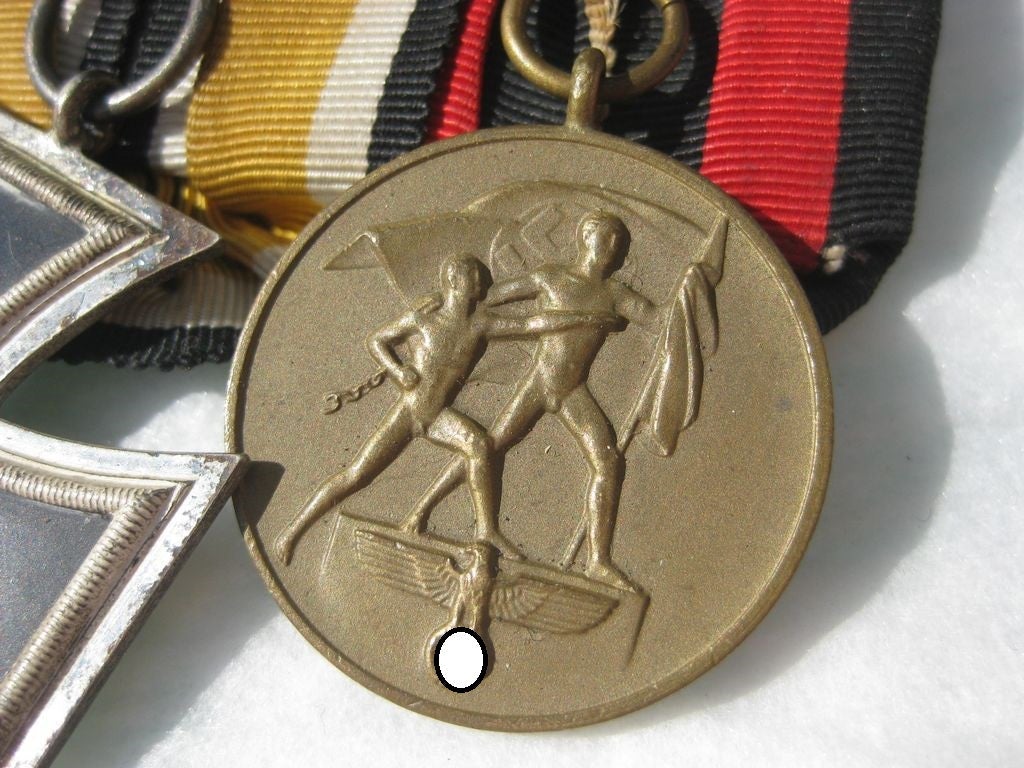 2er Ordensspange Eisernes Kreuz 2.Klasse 1939 EK2/39 Orden HEER Wehrmacht Einmarschmedaille 1.Oktober 1938 Sudetenmedaille