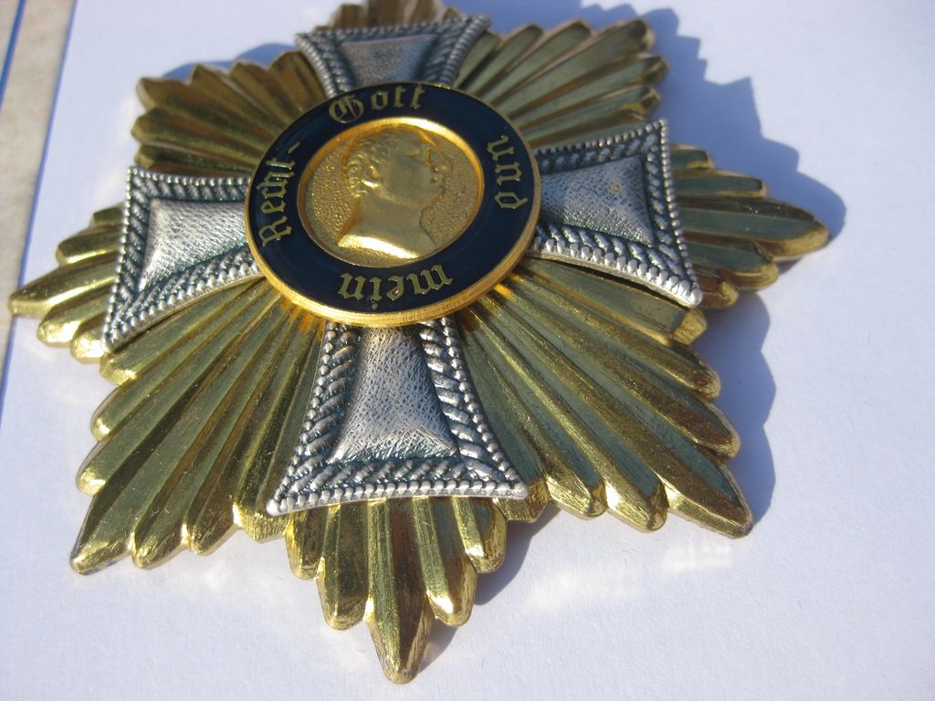 Göde Württemberg 1830 Friedrichs Orden Bruststern Sammleranfertigung / Museumsanfertigung