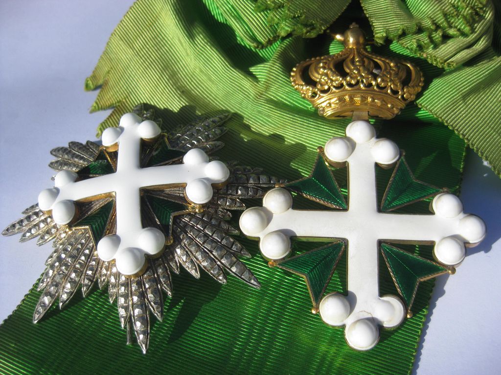 italienisches Großkreuz mit Bruststern Heiliger Lazarus ITALIEN 1868 - 1946 Orden Ehrenzeichen echtes GOLD !!!!