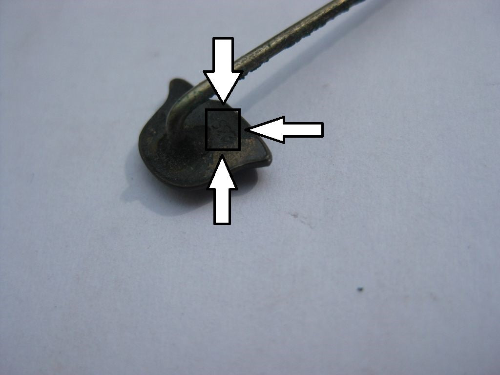 Mitgliedsabzeichen Kriegerbund Stahlhelmbund / Bund der Frontsoldaten 1.Form bis 1926 !! echt SILBER