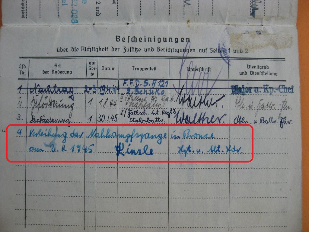 Soldbuch Wehrmacht Luftwaffe Fallschirmtruppe SEGELFLUGZEUGFÜHRER mit Nahkampfspange