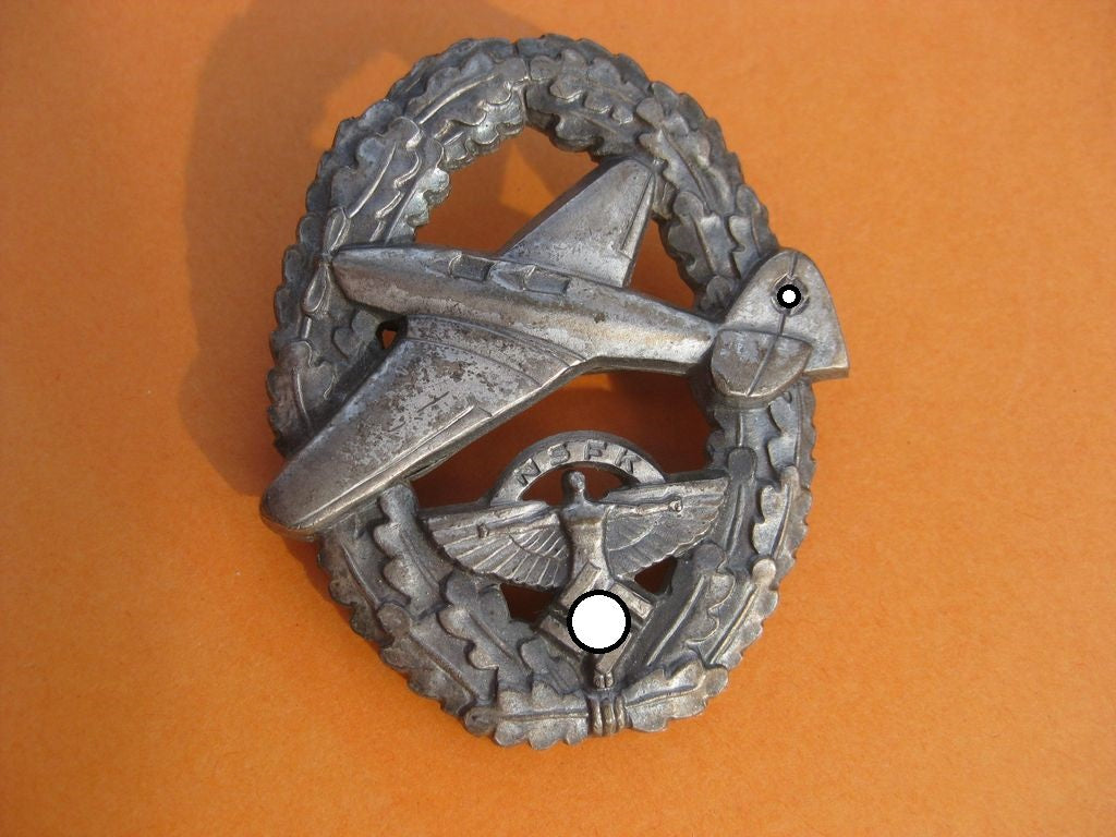 NSFK Motor - Flugzeugführerabzeichen 2.Modell Motorflieger mit Hakenkreuz Fliegerkorps Wehrmacht Orden Motorflugzeugführer