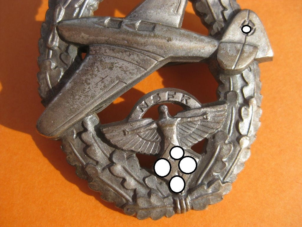 NSFK Motor - Flugzeugführerabzeichen 2.Modell Motorflieger mit Hakenkreuz Fliegerkorps Wehrmacht Orden Motorflugzeugführer