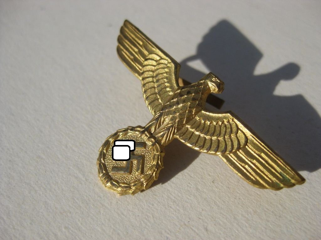 Mützenabzeichen Marine HJ Hitlerjugend für Schirmmütze / Tellermütze / Matrosenmütze Mint Condition