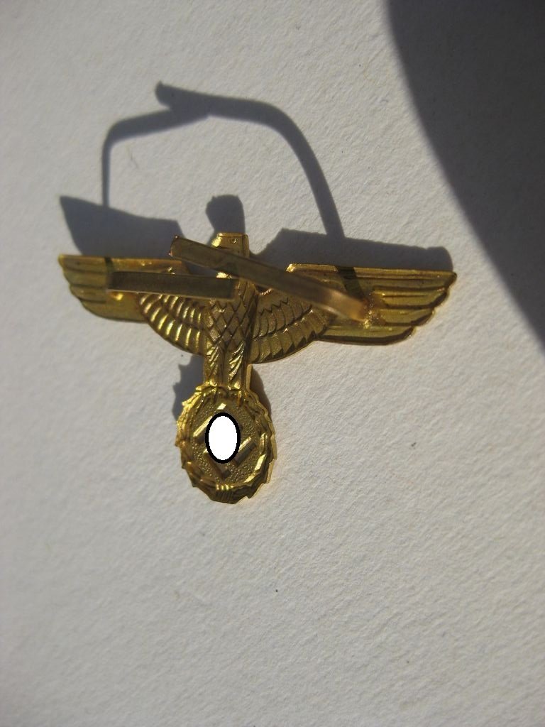 Mützenabzeichen Marine HJ Hitlerjugend für Schirmmütze / Tellermütze / Matrosenmütze Mint Condition