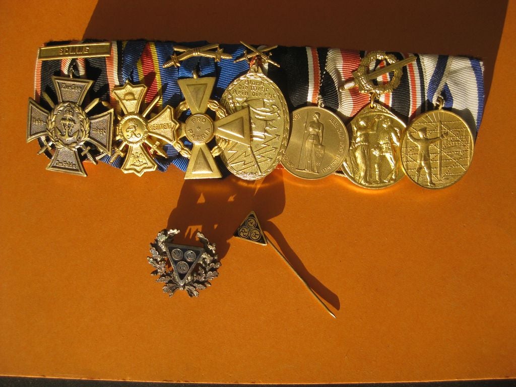 7er Ordenschnalle Ordensspange Preußen Verdienstmedaille  Kriegerverein Kriegerbund Somme Flandernschlacht Kaiserreich MINT CONDITION