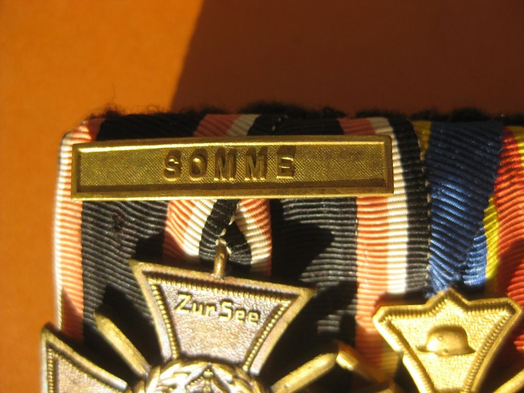 7er Ordenschnalle Ordensspange Preußen Verdienstmedaille  Kriegerverein Kriegerbund Somme Flandernschlacht Kaiserreich MINT CONDITION