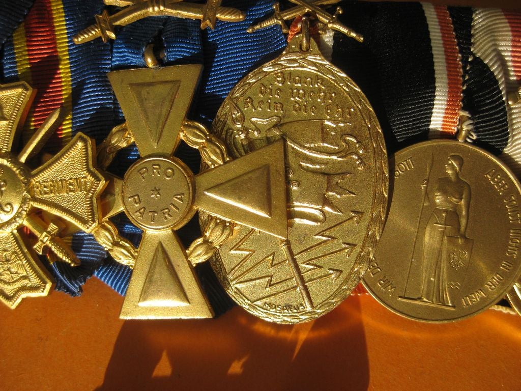 7er Ordenschnalle Ordensspange Preußen Verdienstmedaille  Kriegerverein Kriegerbund Somme Flandernschlacht Kaiserreich MINT CONDITION