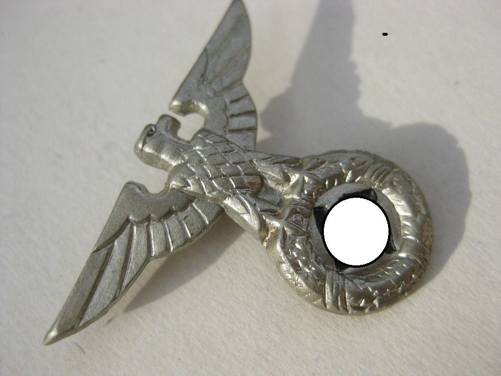 SS und SA - Mützenadler für Schaftmütze 1.Modell Hoheitsadler Hoheitszeichen Schirmmütze Mint condition 3.Reich