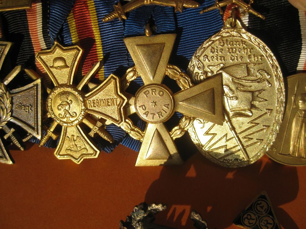 7er Ordenschnalle Ordensspange Preußen Verdienstmedaille  Kriegerverein Kriegerbund Somme Flandernschlacht Kaiserreich MINT CONDITION