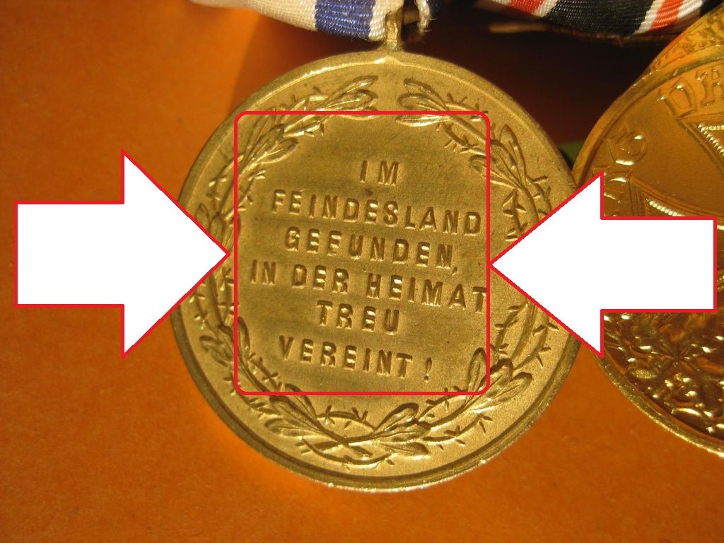 7er Ordenschnalle Ordensspange Preußen Verdienstmedaille  Kriegerverein Kriegerbund Somme Flandernschlacht Kaiserreich MINT CONDITION