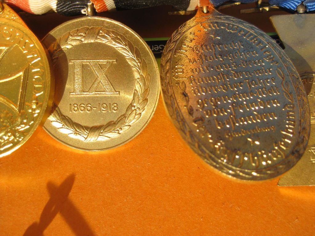 7er Ordenschnalle Ordensspange Preußen Verdienstmedaille  Kriegerverein Kriegerbund Somme Flandernschlacht Kaiserreich MINT CONDITION