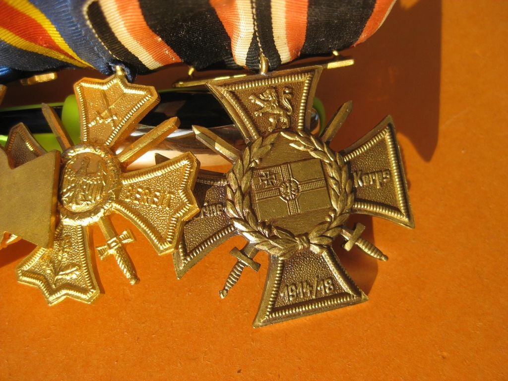 7er Ordenschnalle Ordensspange Preußen Verdienstmedaille  Kriegerverein Kriegerbund Somme Flandernschlacht Kaiserreich MINT CONDITION