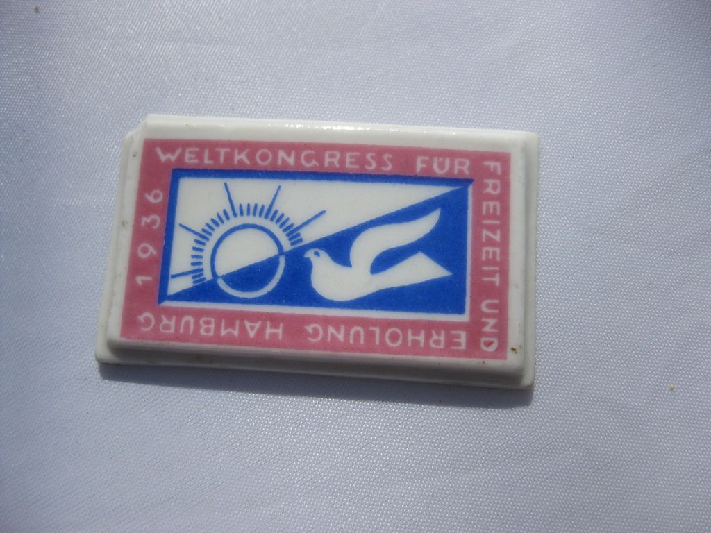 Sportabzeichen Weltkongress Hamburg 1936 KdF Kraft durch Freude