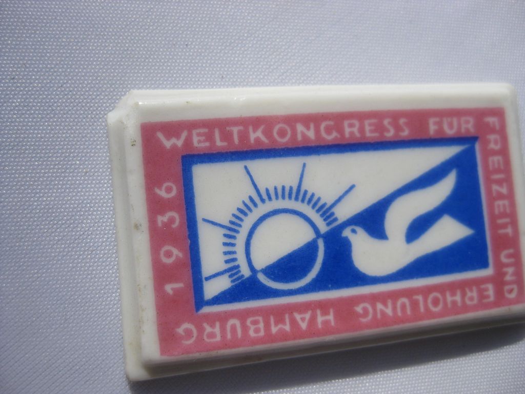 Sportabzeichen Weltkongress Hamburg 1936 KdF Kraft durch Freude