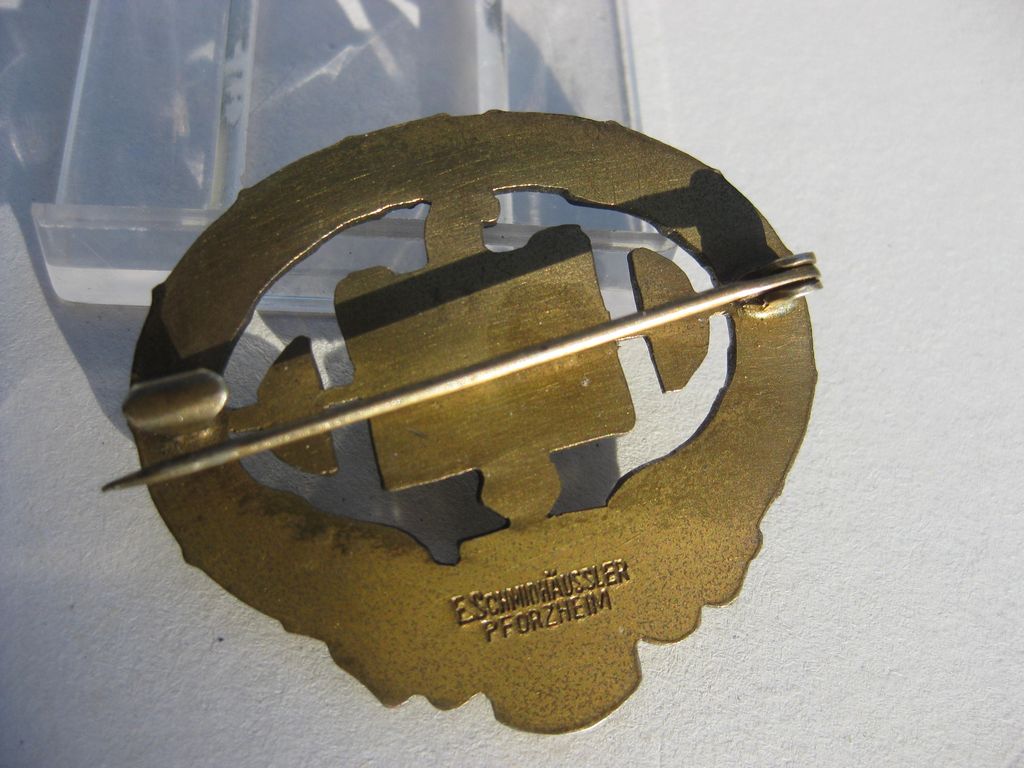 Deutsches Schwerathleten Sportabzeichen 2. Modell in Bronze in SCHACHTEL -MINT CONDITION- DRL NSRL