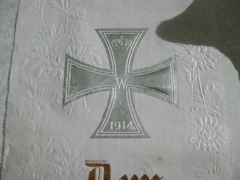 Originale Grabschleife / Kranzschleife mit Eisernes Kreuz 1914 !!!!