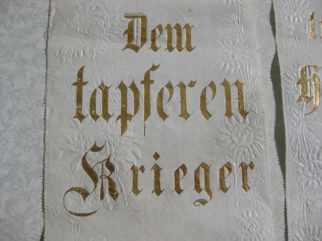 Originale Grabschleife / Kranzschleife mit Eisernes Kreuz 1914 !!!!