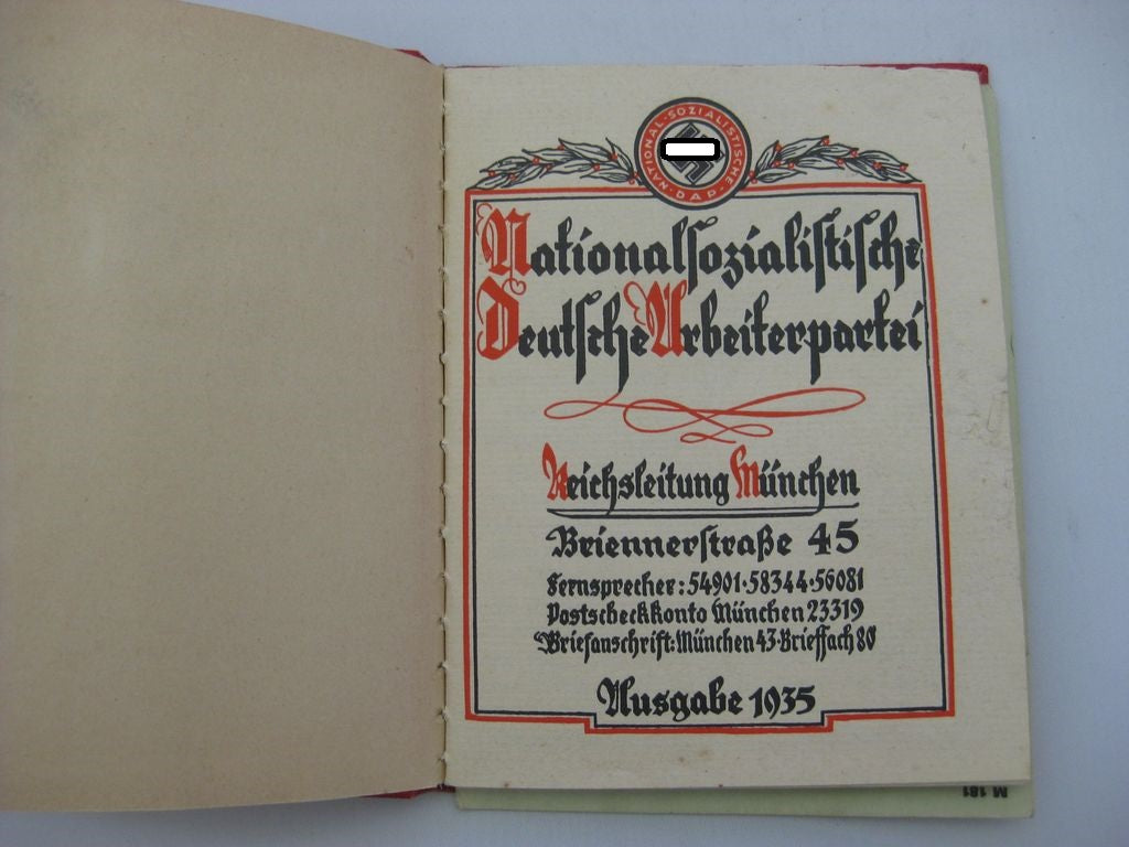 Parteibuch NSDAP Mitgliedsbuch