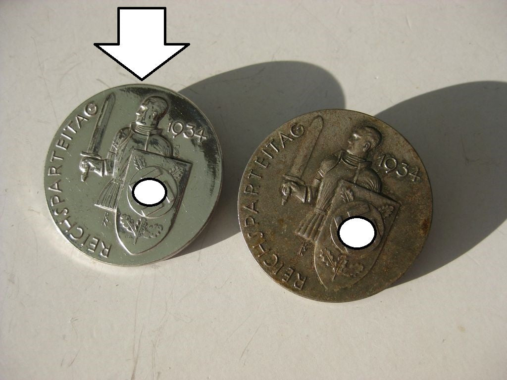 Abzeichen NSDAP Reichsparteitag 1934 Hersteller: DESCHLER in München MINT CONDITION