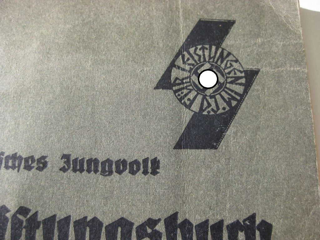 Hitlerjugend (HJ) Leistungsabzeichen in Eisen / Schwarz KOMPLETTES SET MIT Leistungsbuch NUMMERNGLEICH!!!!