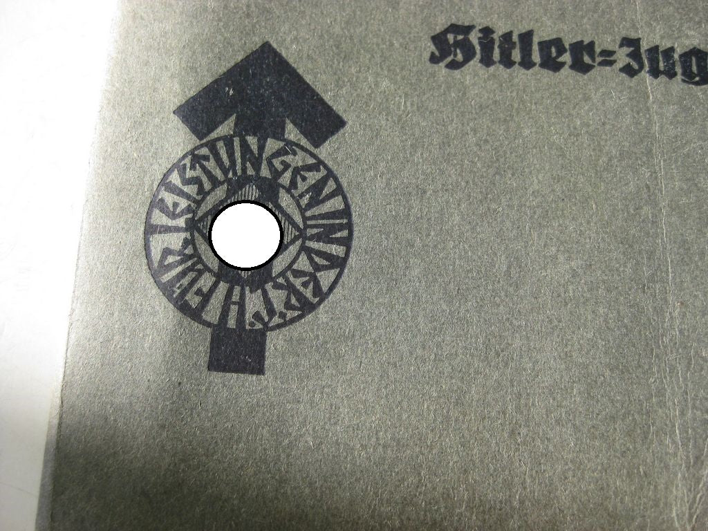 Hitlerjugend (HJ) Leistungsabzeichen in Eisen / Schwarz KOMPLETTES SET MIT Leistungsbuch NUMMERNGLEICH!!!!