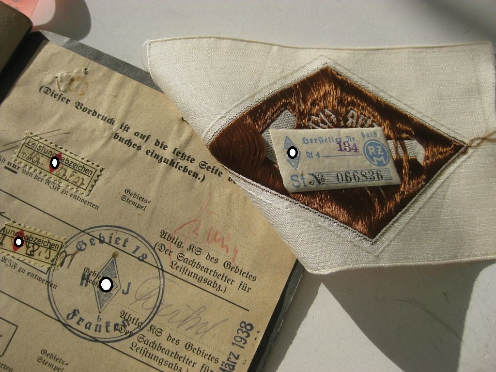 Hitlerjugend (HJ) Leistungsabzeichen in Eisen / Schwarz KOMPLETTES SET MIT Leistungsbuch NUMMERNGLEICH!!!!