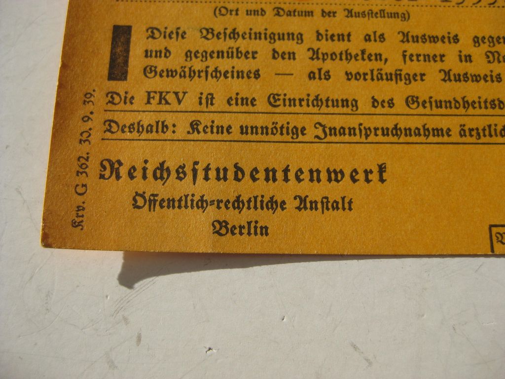 Pflichtheft Studentenbund Erntehelfer 1939 deutsche Studentenschaft