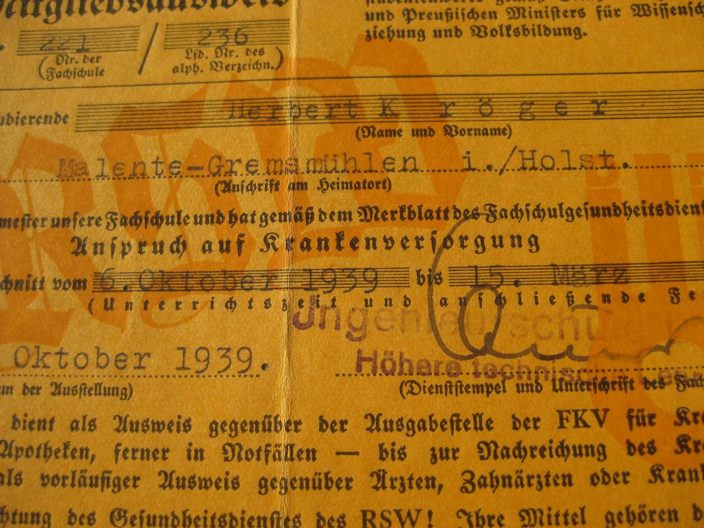 Pflichtheft Studentenbund Erntehelfer 1939 deutsche Studentenschaft