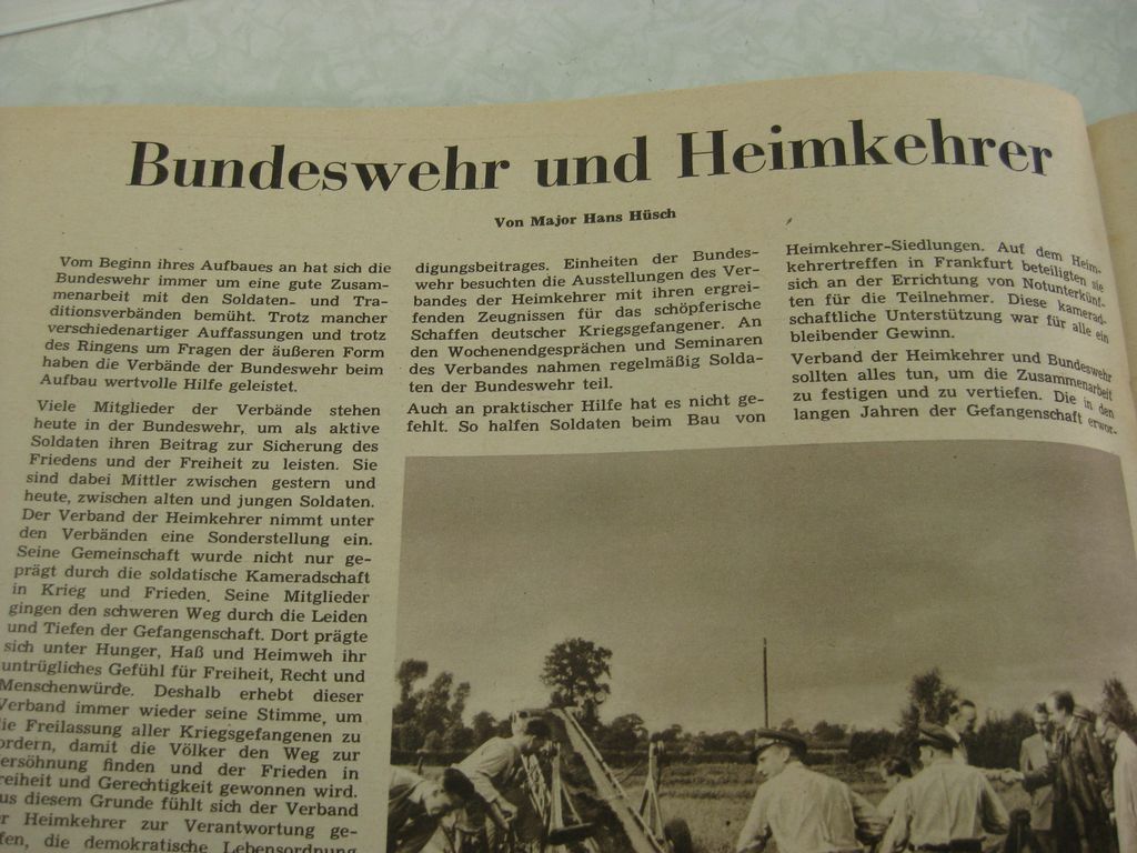 Buch Heft Sonderheft Zeitschrift DER HEIMKEHRER von 1958 Zeitung Orden Uniform Wehrmacht Bundeswehr