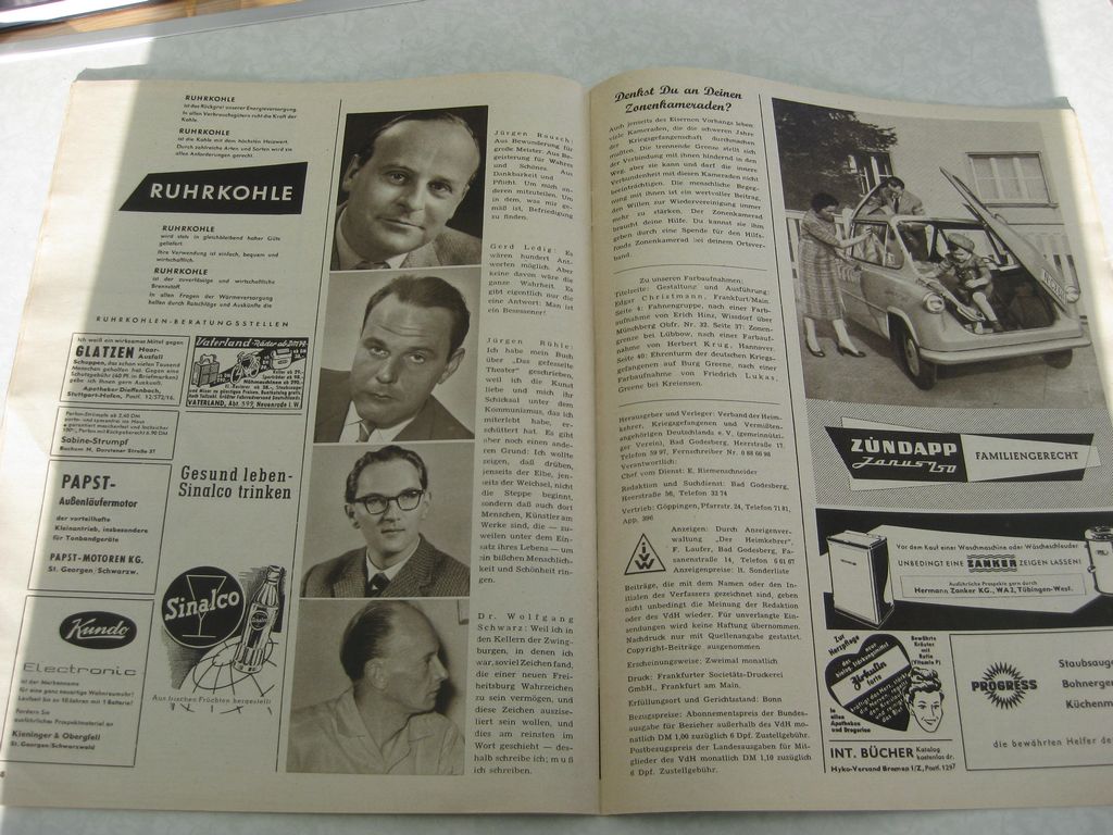 Buch Heft Sonderheft Zeitschrift DER HEIMKEHRER von 1958 Zeitung Orden Uniform Wehrmacht Bundeswehr