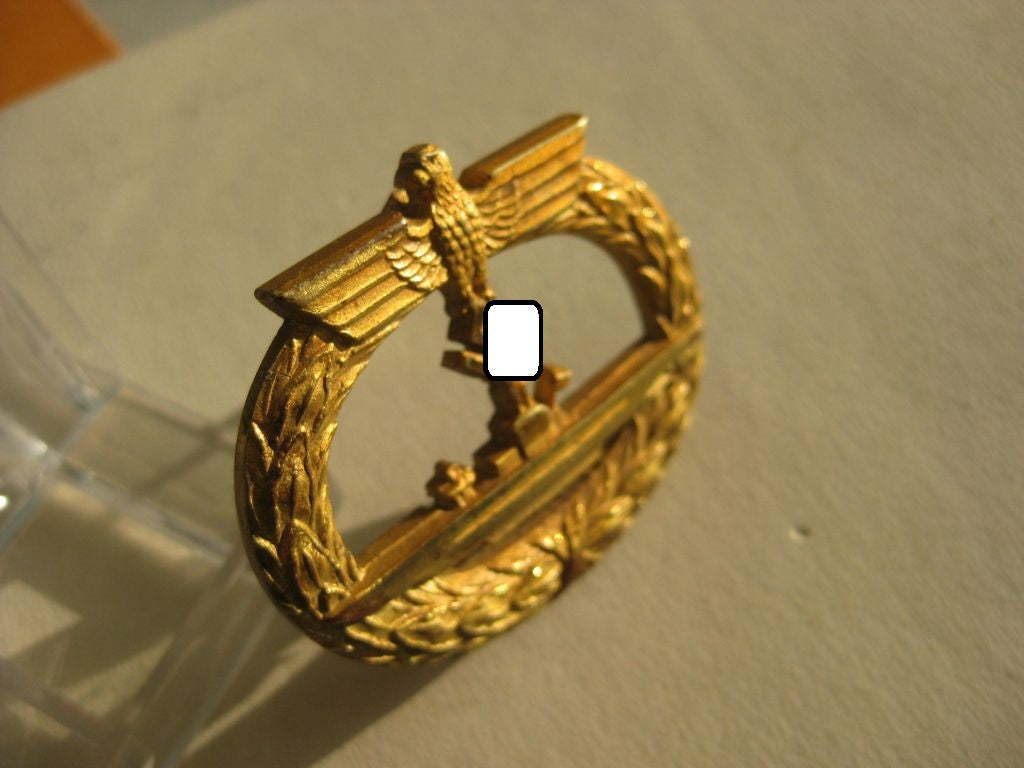 U-Bootkriegsabzeichen VARIANTE aus BUNTMETALL unbekannter Hersteller Orden 3.Reich Kriegsmarine